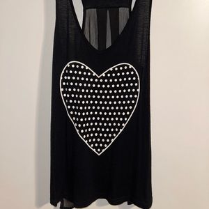 Black Heart Tank Top